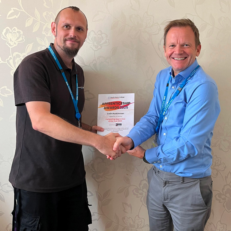 Colin Huskisson with CEO Joe Teape