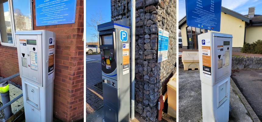 Parking payment points / machines