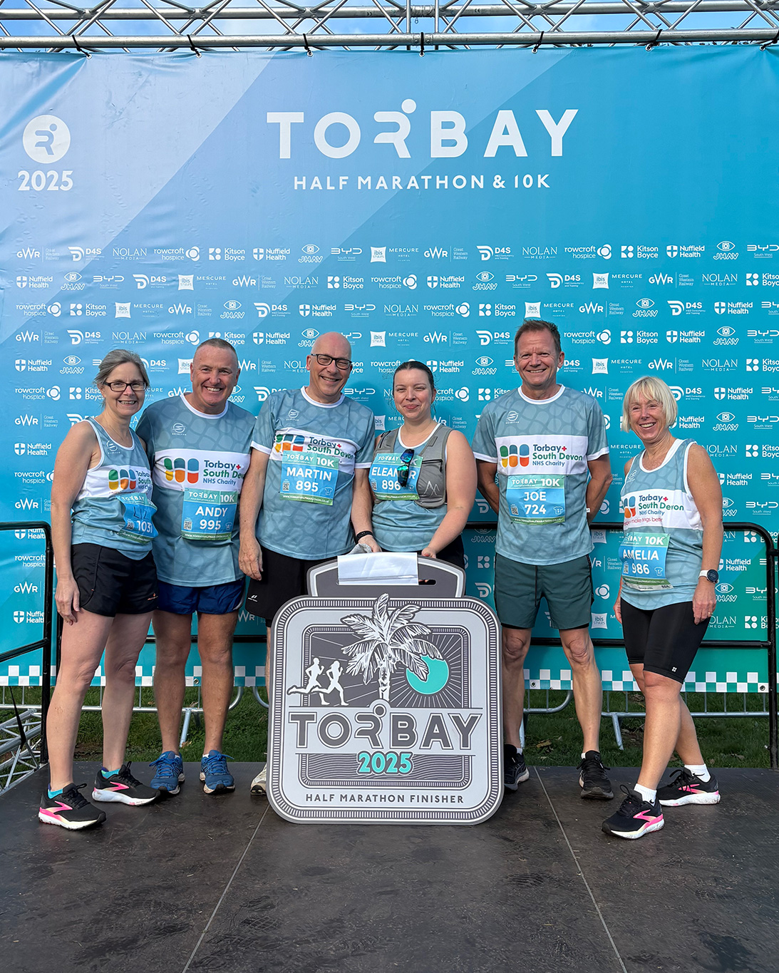Some of our charity runners who took part in the Torbay Half Marathon and 10K