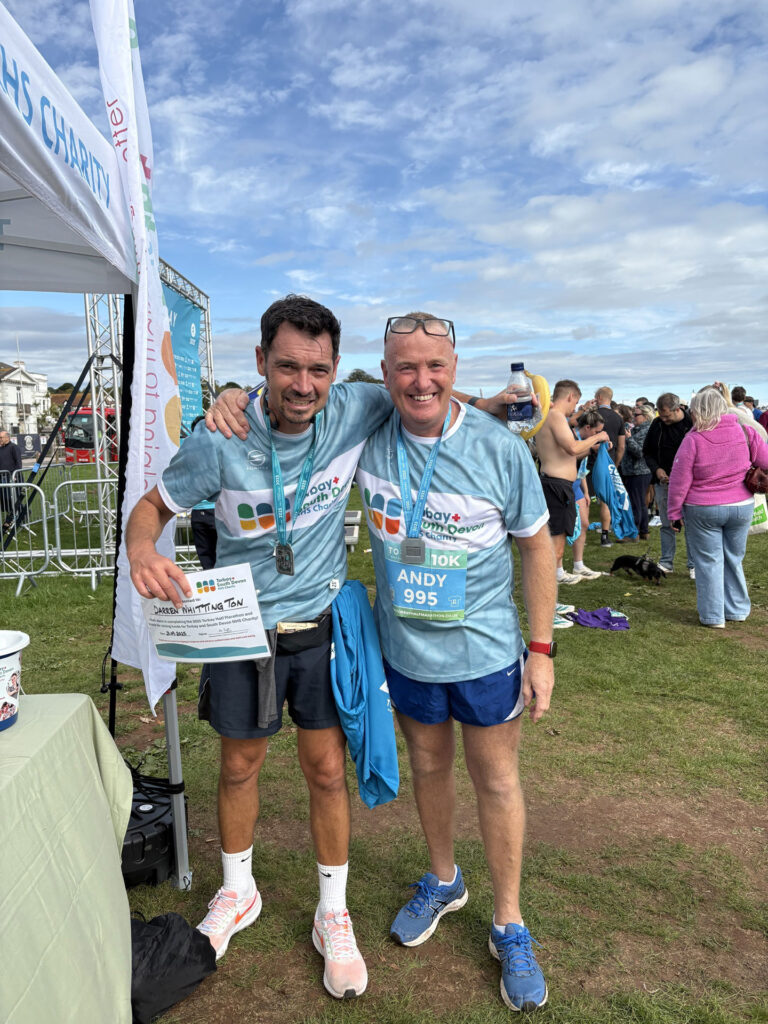 NHS Torbay Blue Wave runners Darren Whittington and Andy Shout