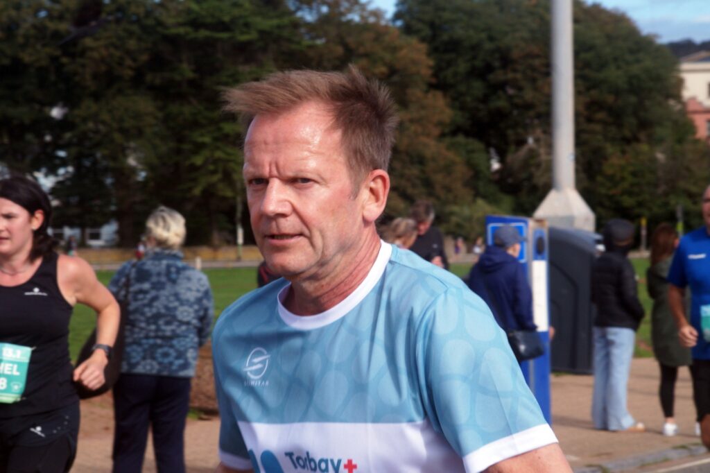 NHS Torbay Blue Wave runner Joe Teape