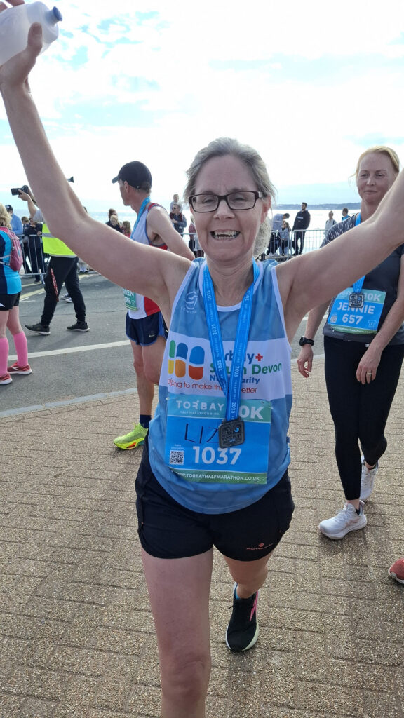 NHS Torbay Blue Wave runner Liz Edwards-Smith