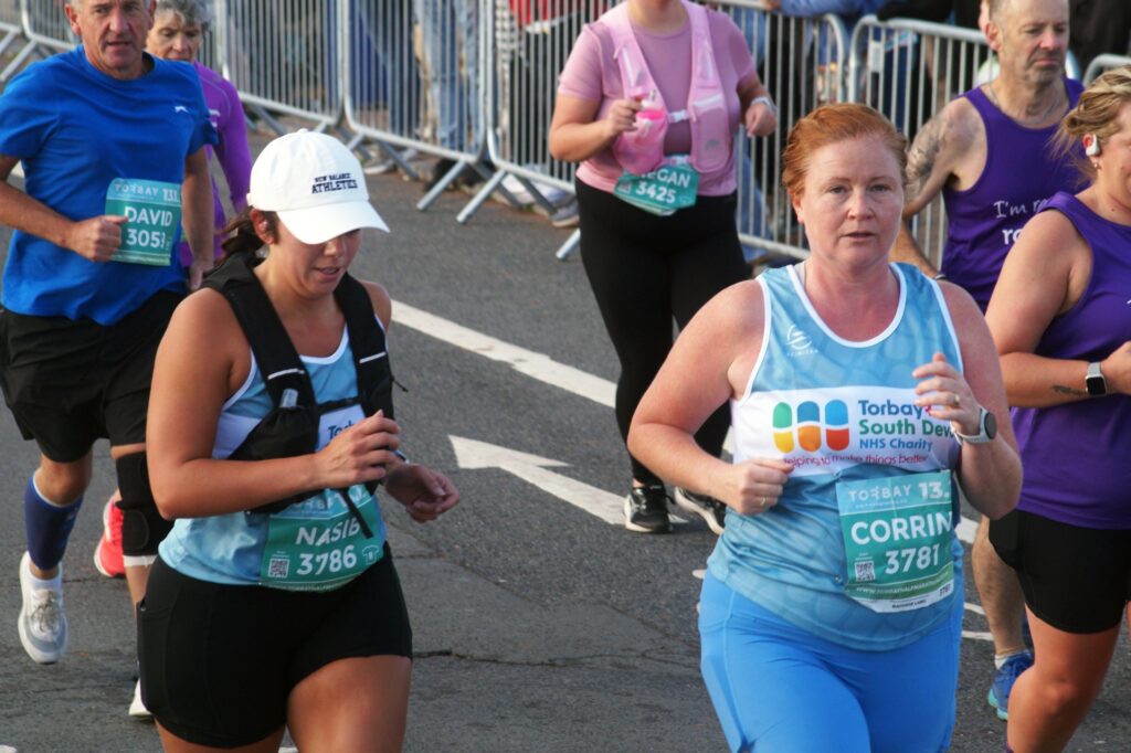 NHS Torbay Blue Wave runners Nasib Power and Corrine Jackson