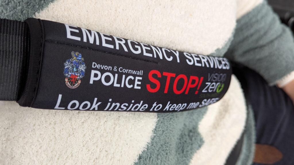 Devon & Cornwall Police seatbelt cover