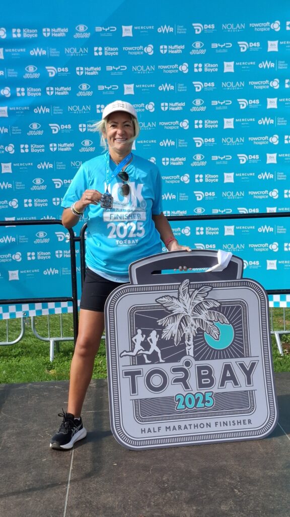 NHS Torbay Blue Wave runner Nadia Woodbridge