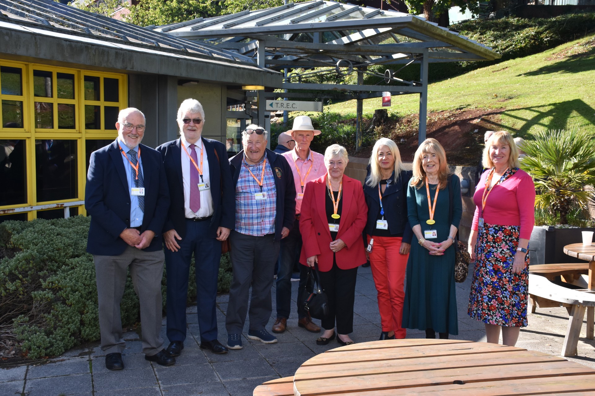 Photo featuring some of our governors outside the TREC building at Torbay Hospital