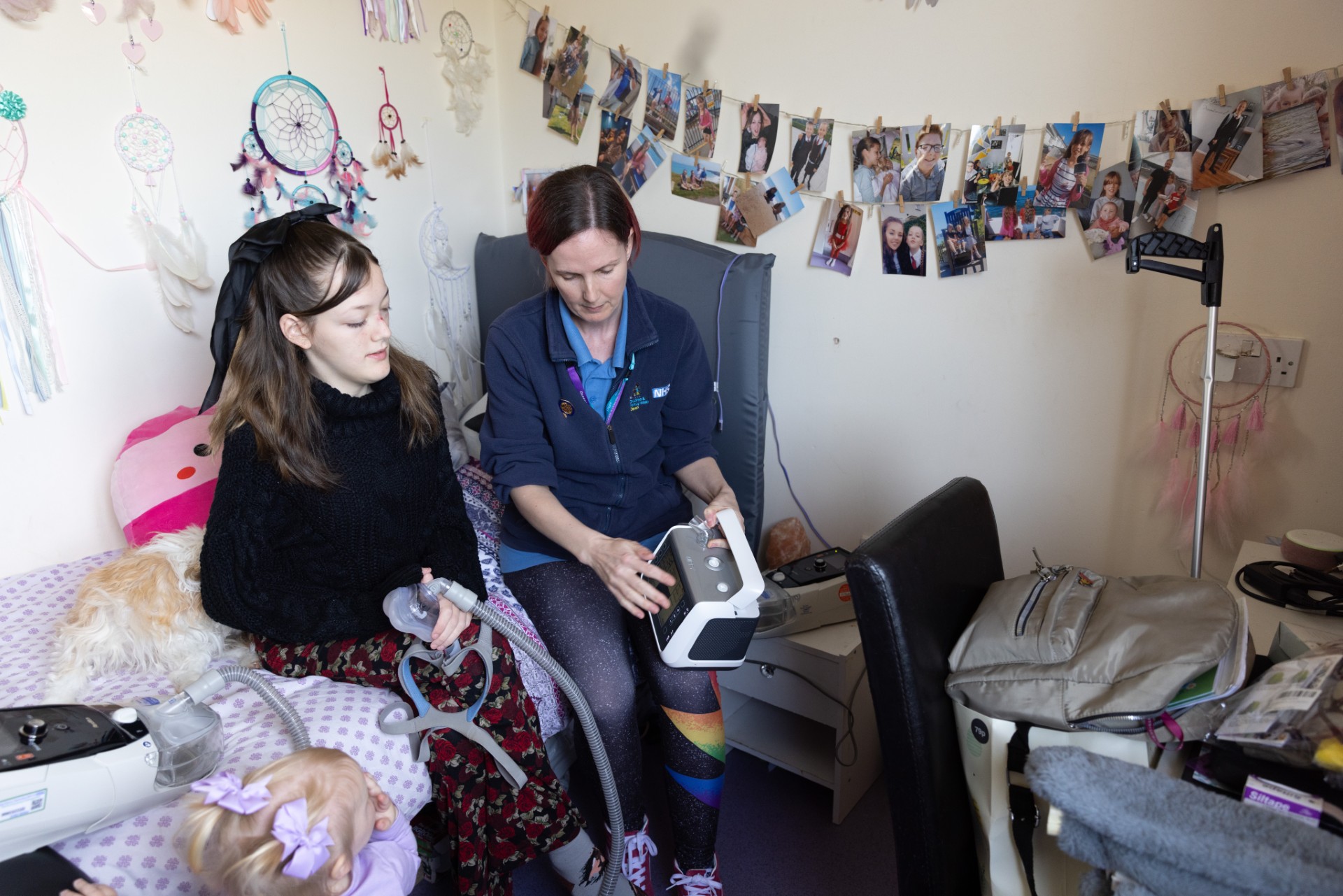 Community children’s nurse with patient