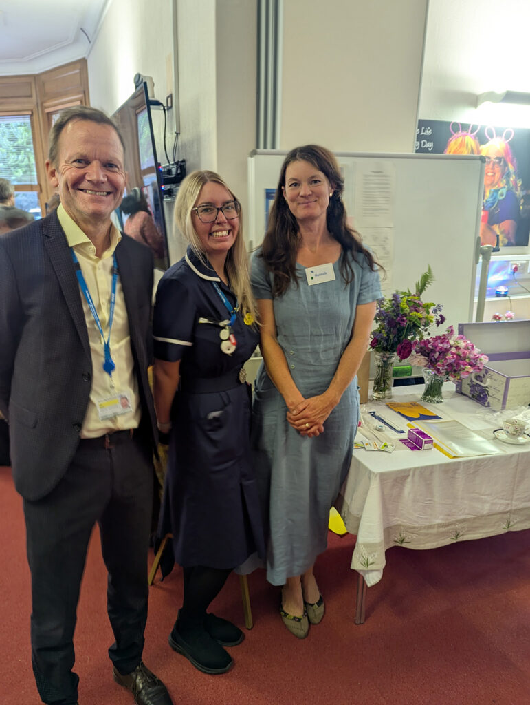 Hannah Burston (right) with Joe Teape and colleague