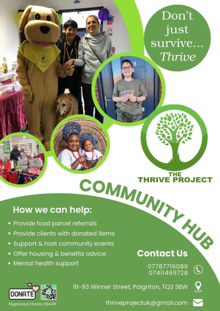 The Thrive Project Community Hub poster