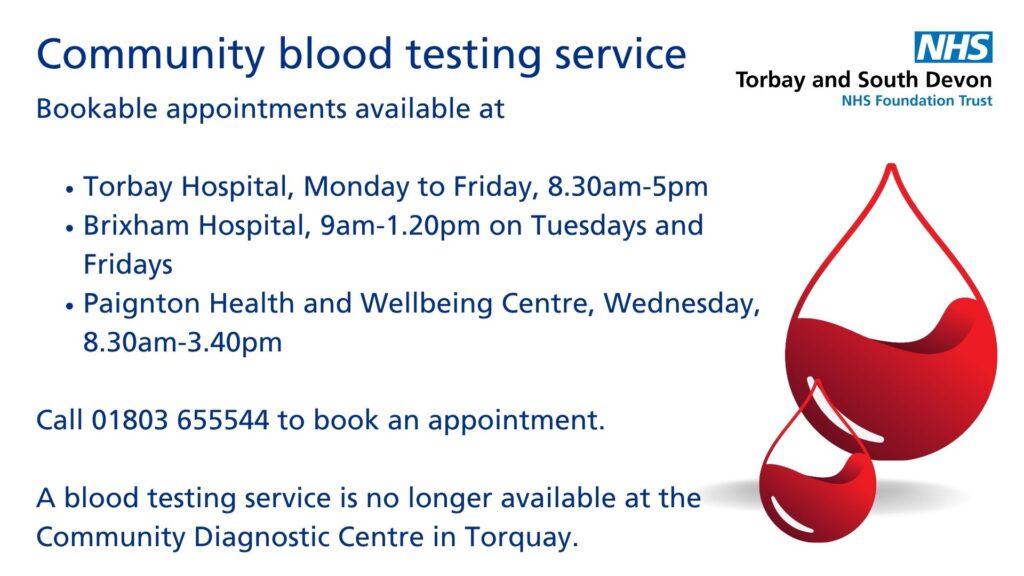 Community blood testing service poster