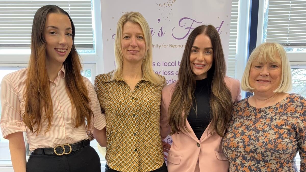 Left to right: Madie Moore, Emma Oakley, Aimee Green and Nicki Dunwell from Luna's Fund.