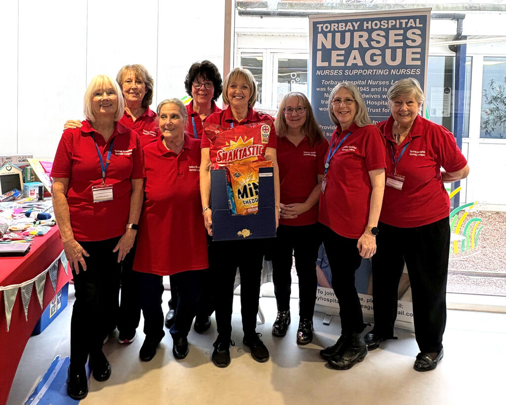 Some of our Torbay Hospital Nurses League, who organised an Easter fayre in the main entrance of the hospital