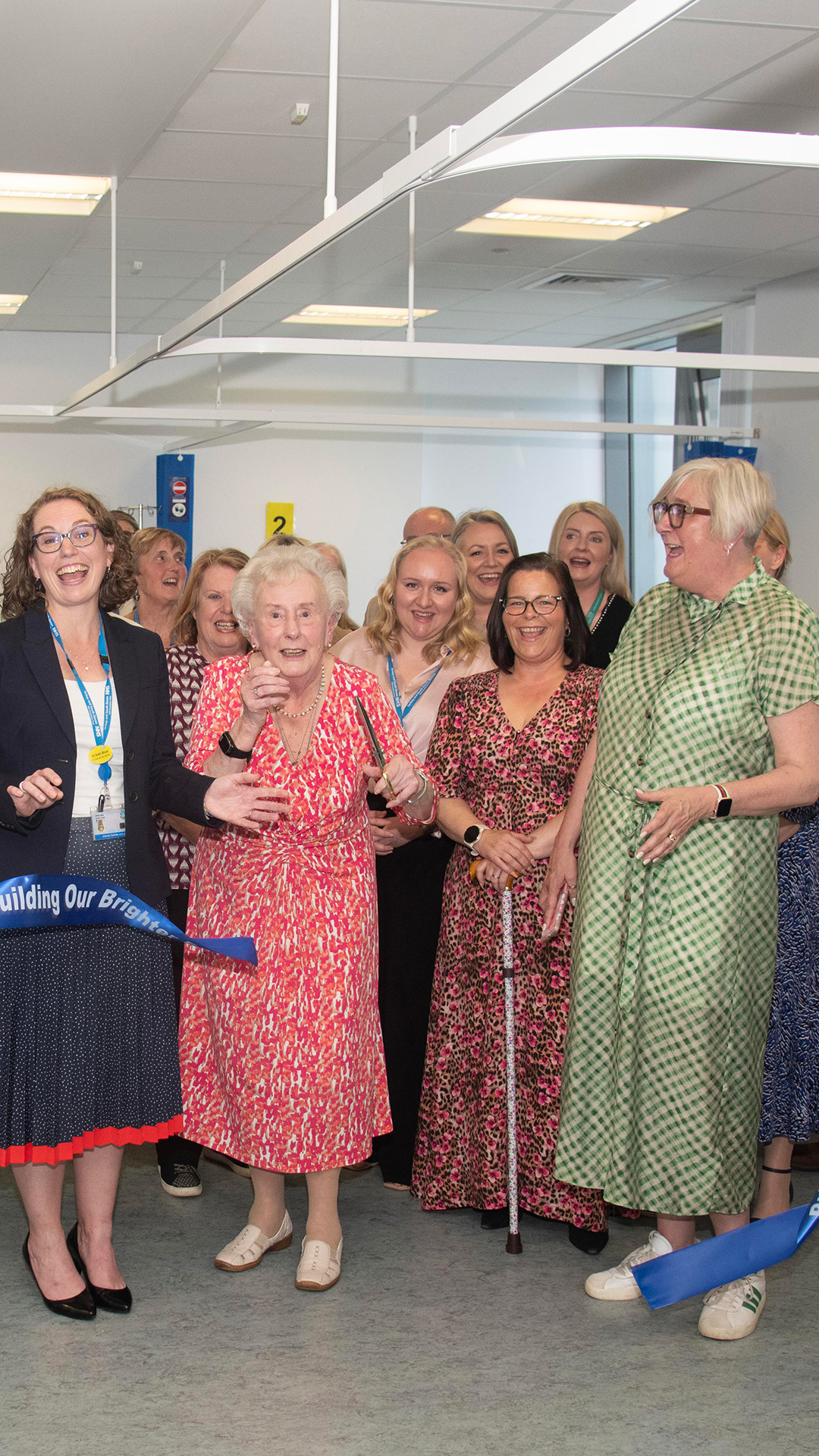 Former patient, Maureen Purdy officially opening the The Harbour Same Day Emergency Care service based in Newton Abbot