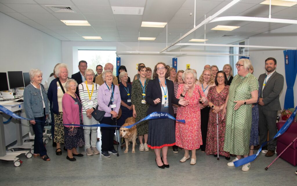 Former patient, Maureen Purdy officially opening the The Harbour Same Day Emergency Care service based in Newton Abbot