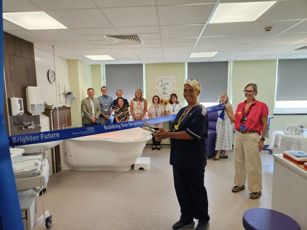Colleagues from the maternity team at the opening ceremony for the newly refurbished birthing suite