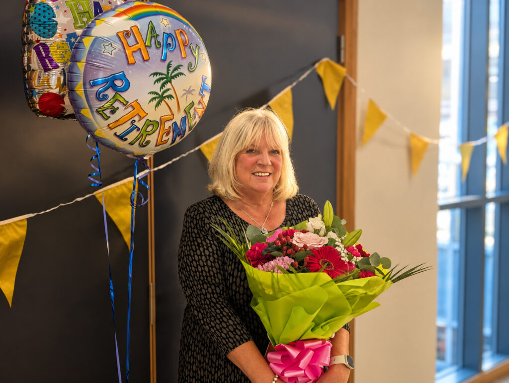 Pat Harris at her retirement farewell