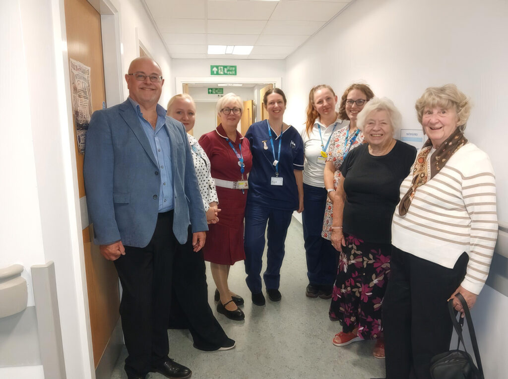Representatives from Healthwatch, Torbay Citizens Assembly and the Torbay Carers Register, visiting The Harbour at Newton Abbot Community Hospital